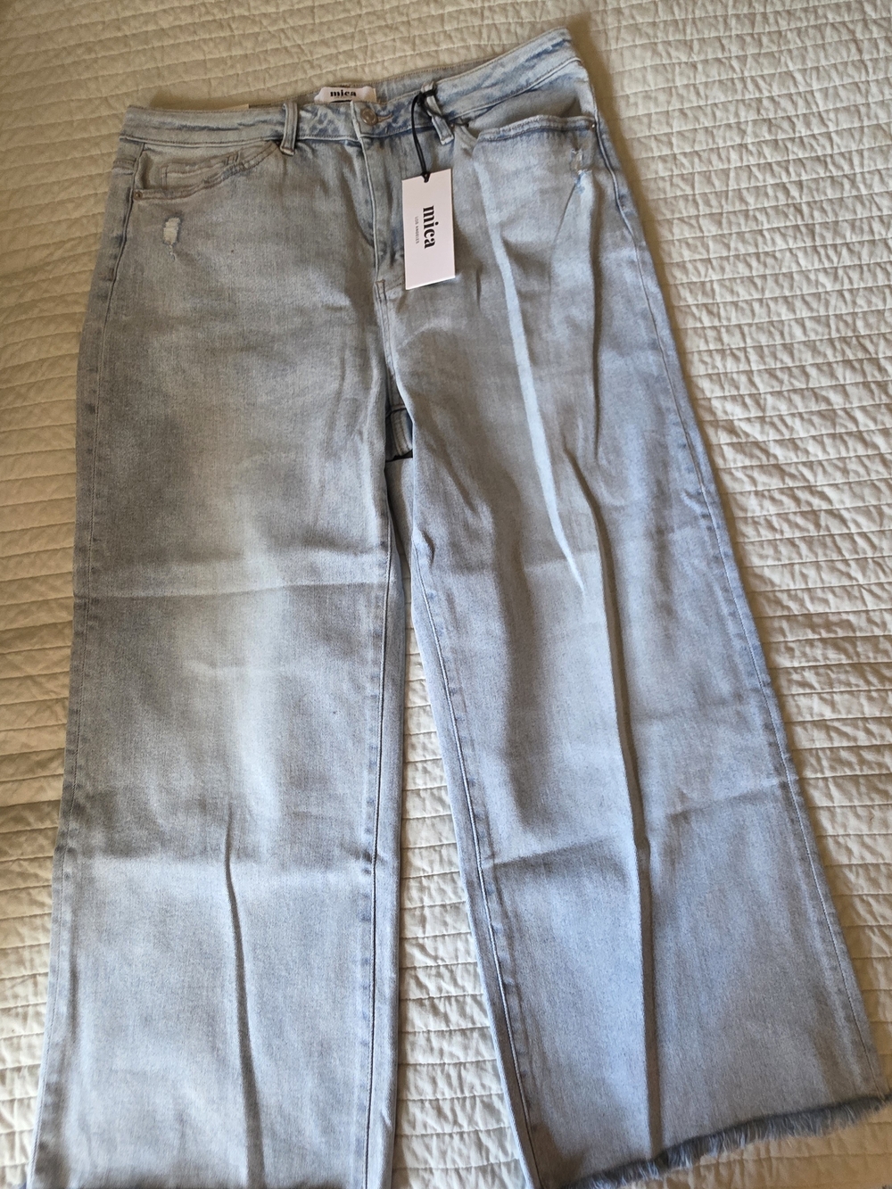 Mica Light Wash Wide Leg Jeans - Women's Flared Denim